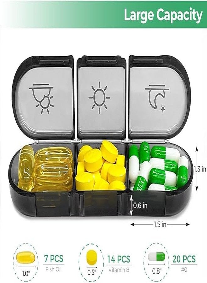 Modiq Premium Weekly Pill Organizer Portable Travel Medicine Box with 14 Moisture-Proof Compartments, Secure Daily Vitamin Holder, Compact Medication Storage Case for Purse or Luggage - Image 2